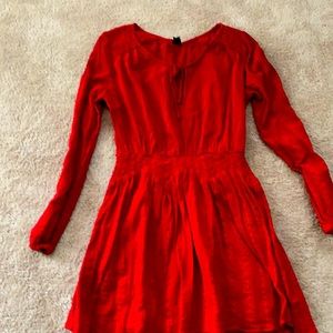 Country style red dress